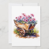  Aster Flowers Verjaardagsfeestuitnodigingen Kaart (Achterkant)