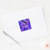 Aster Garden in Full Bloom Vierkante Sticker (Envelop)