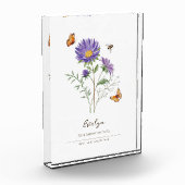 Aster Geboortemaand Bloem Fotoblokken (Links)