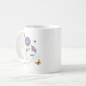 Aster Geboortemaand Bloem Koffiemok (Voorkant links)