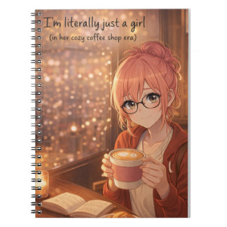 Aster™ I'm Just a Girl Spiral Notebook Cute Aesthe Notitieboek