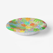 Aster & Kegelbloemen & tropische bladeren waterver Papieren Kommen (Gebogen)