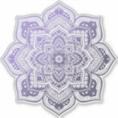 Aster Mandala op maat gesneden vinyl sticker (Voorkant)