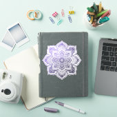 Aster Mandala op maat gesneden vinyl sticker (iPad Cover)