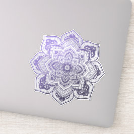 Aster Mandala op maat gesneden vinyl sticker
