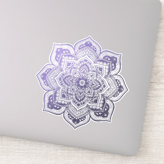 Aster Mandala op maat gesneden vinyl sticker (Detail)