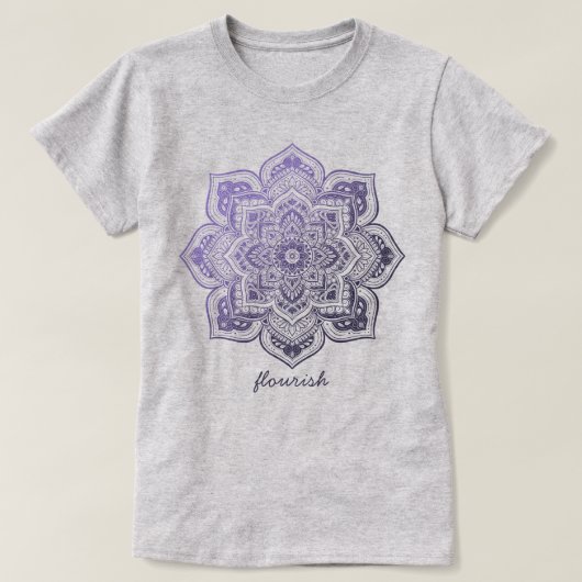 Aster Mandala Persoonlijk T-Shirt (Design voorkant)
