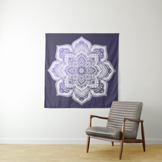Aster Mandala Tapijt Wandkleed (In situ)