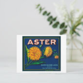 Aster-merk Citrus-kratenetiket Briefkaart (Staand voorkant)