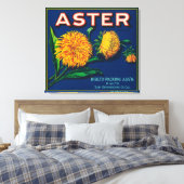 Aster-merk Citrus-kratenetiket Canvas Afdruk (Insitu (Slaapkamer))