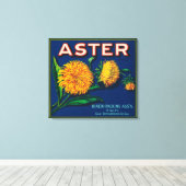 Aster-merk Citrus-kratenetiket Canvas Afdruk (Insitu (Houten vloer))