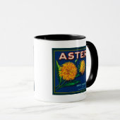 Aster-merk Citrus-kratenetiket Mok (Voorkant rechts)