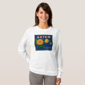 Aster-merk Citrus-kratenetiket T-shirt (Voorkant volledig)