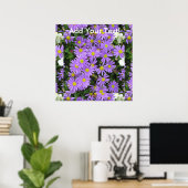 Aster Paars Yellow Green Poster (Thuiskantoor)
