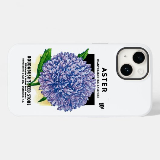 Aster  Seed Packet Hoesje-Mate iPhone Case (Achterkant (horizontaal))