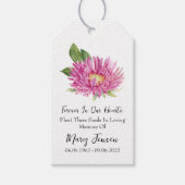 Aster Seed Packet Memorial begrafenis Cadeaulabel (Voorkant)