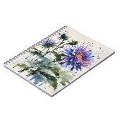 Aster - Waterverf bloemen Notitieboek (Linkerzijde)