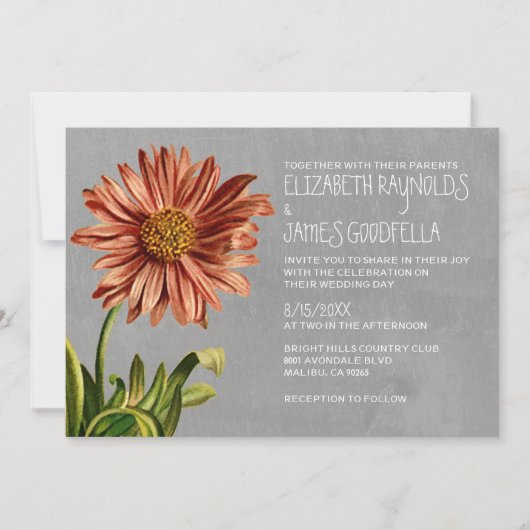 Aster Wedding Invitations Kaart (Voorkant)