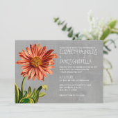 Aster Wedding Invitations Kaart (Staand voorkant)