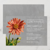 Aster Wedding Invitations Kaart (Voorkant / Achterkant)