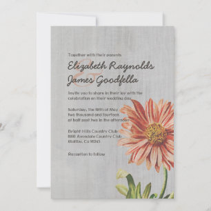 Aster Wedding Invitations Kaart