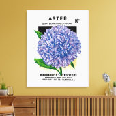Aster  zaadpakket canvas afdruk (Insitu (Woonkamer))
