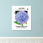 Aster  zaadpakket canvas afdruk (Insitu (Houten vloer))