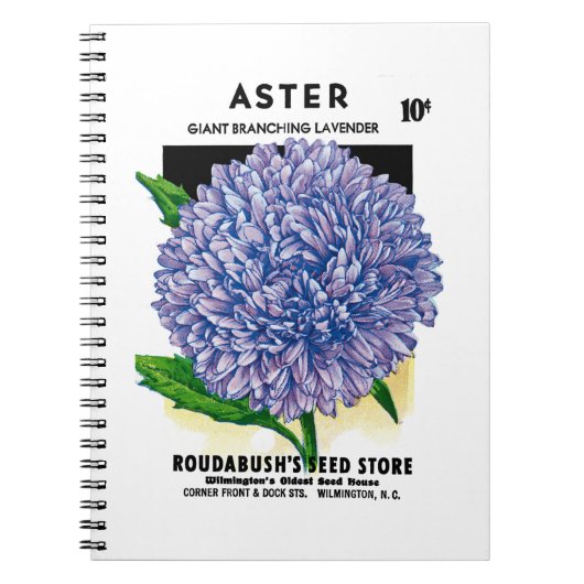 Aster  zaadpakket notitieboek (Voorkant)