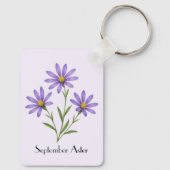 Asterbloemen in september  sleutelhanger (Achterkant)