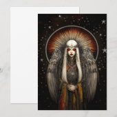 Asteria Godin van de Sterren: Zilveren Zwarte Kuns Kaart (Voorkant / Achterkant)