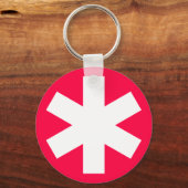 Asterisk - Crimson Red Sleutelhanger (Voorkant)