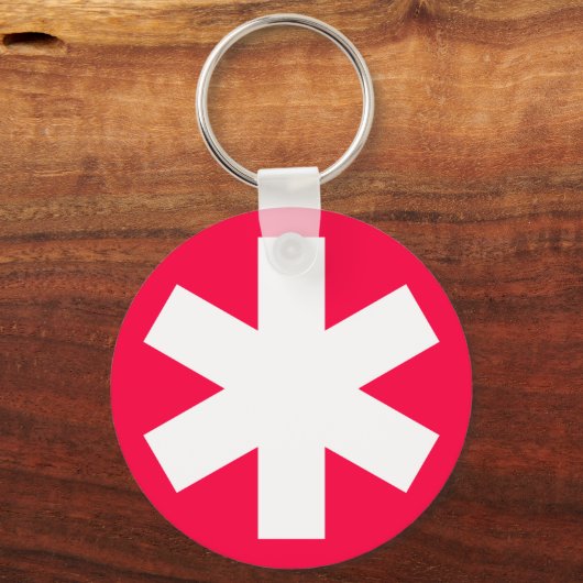 Asterisk - Crimson Red Sleutelhanger (Voorkant)