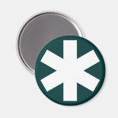 Asterisk - Donkergroen Magneet (Voorkant / Achterkant)