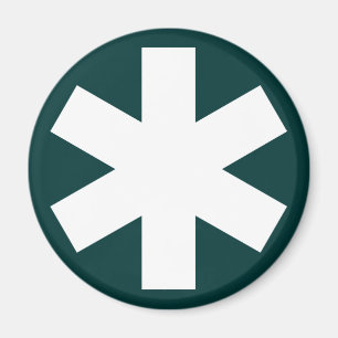 Asterisk - Donkergroen Magneet