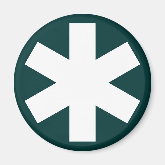 Asterisk - Donkergroen Magneet (Voorkant)
