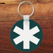 Asterisk - Donkergroen Sleutelhanger (Voorkant)