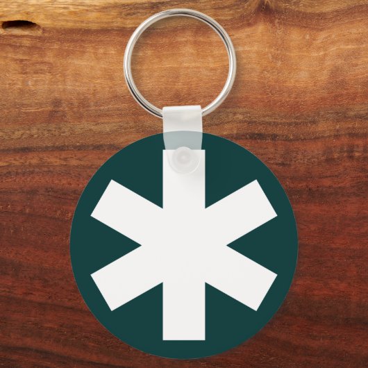 Asterisk - Donkergroen Sleutelhanger (Voorkant)