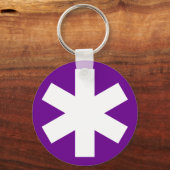 Asterisk - Paars Sleutelhanger (Voorkant)