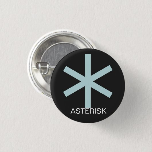 Asterisk Pin Ronde Button 3,2 Cm (Voorkant /achterkant)