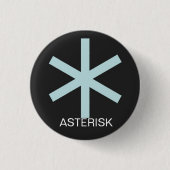 Asterisk Pin Ronde Button 3,2 Cm (Voorkant)