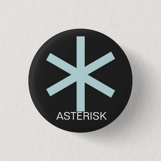 Asterisk Pin Ronde Button 3,2 Cm (Voorkant)