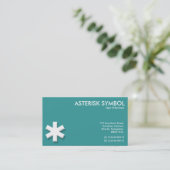 Asterisksymbool - Dark Turquoise (339999) Visitekaartje (Staand voorkant)