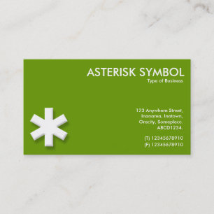 Asterisksymbool - groen (669900) visitekaartje