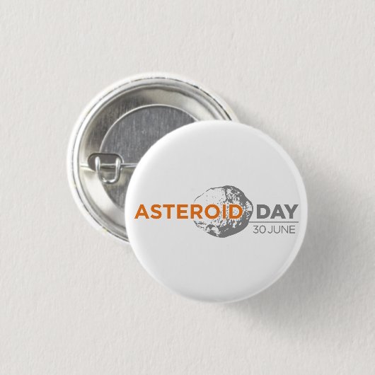 Asteroid Day badge, klein Ronde Button 3,2 Cm (Voorkant /achterkant)