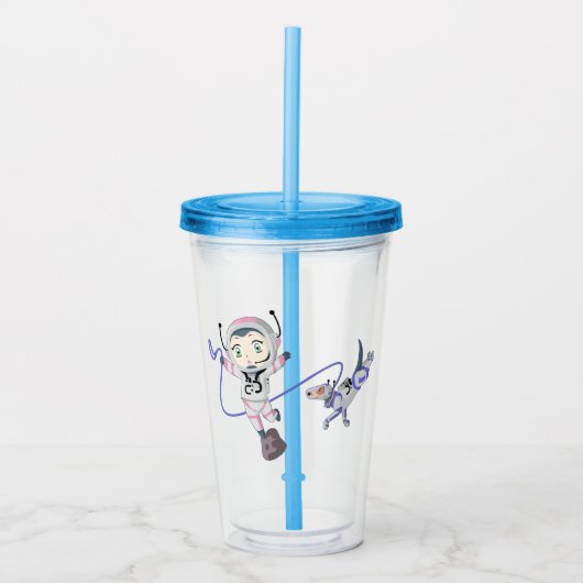 Asteroid Girl Acryl Drinkbeker (Voorkant)