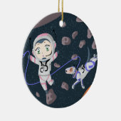 Asteroid Girl Keramisch Ornament (Rechts)