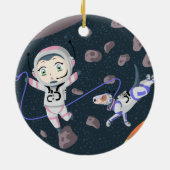 Asteroid Girl Keramisch Ornament (Achterkant)