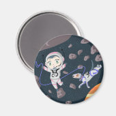 Asteroid Girl Magneet (Voorkant / Achterkant)