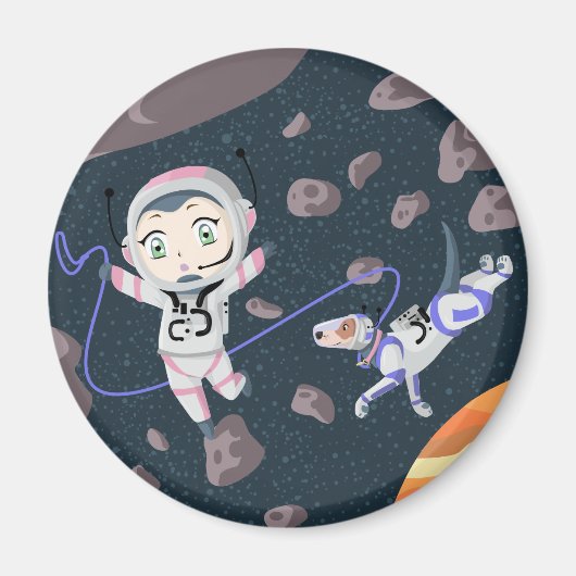 Asteroid Girl Magneet (Voorkant)