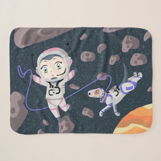 Asteroid Girl Sherpa Deken (Voorkant (horizontaal))